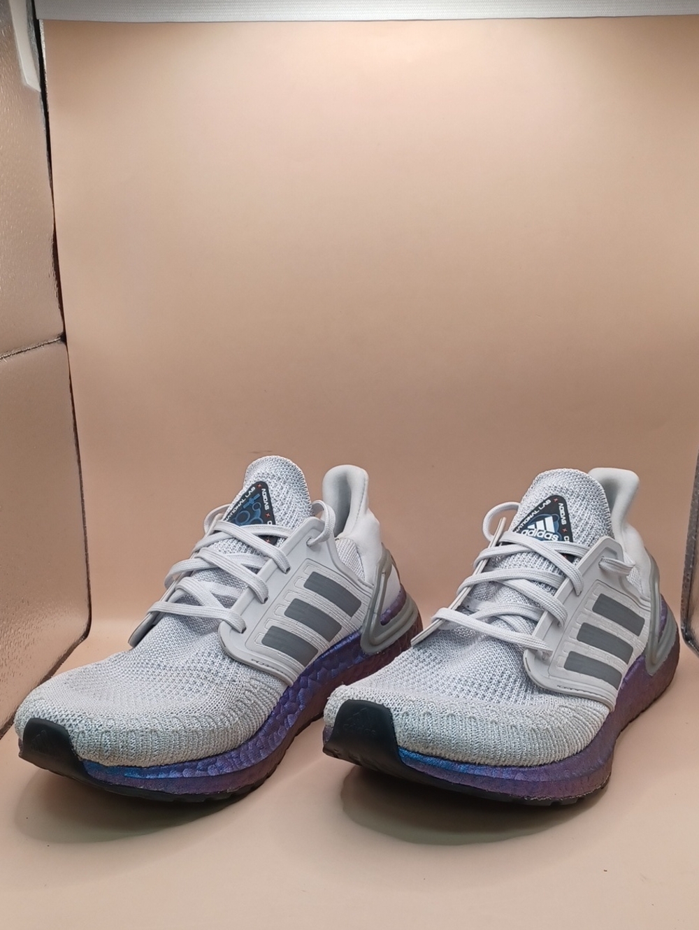 Pre-Owned Adidas Ultraboost 20 Sneaker-Grey/Blue Men Size 7.5 US EG0755